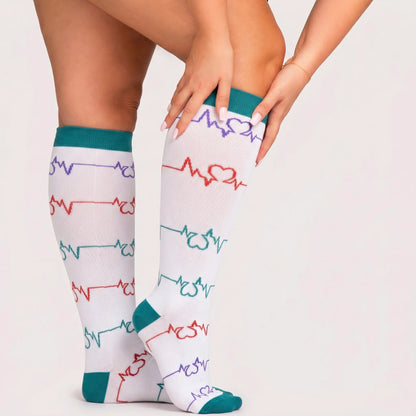 Compression Socks Beat White