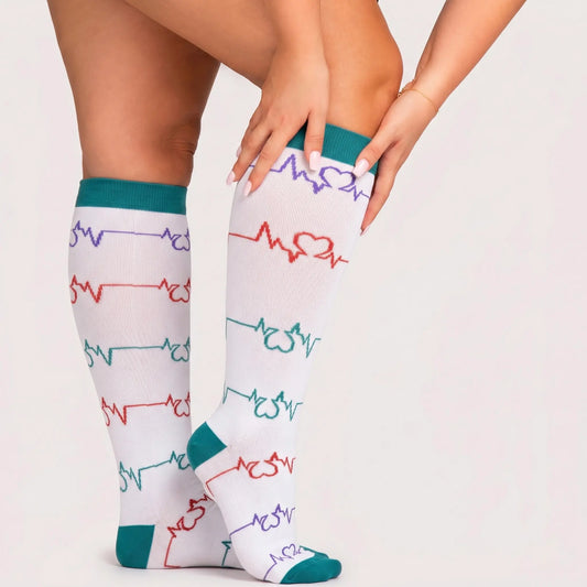 Compression Socks Beat White
