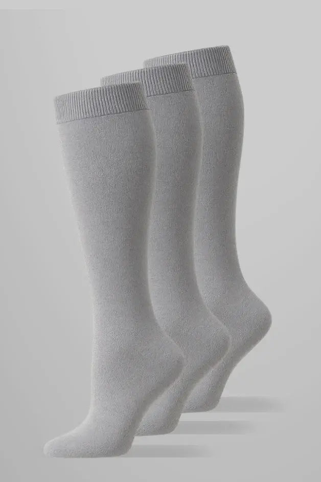 3-Pack Light Gray Compression Socks