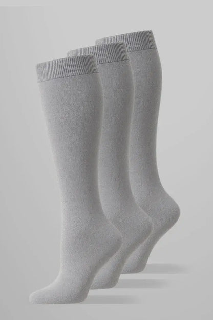 3-Pack Light Gray Compression Socks