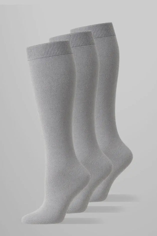 3-Pack Light Gray Compression Socks