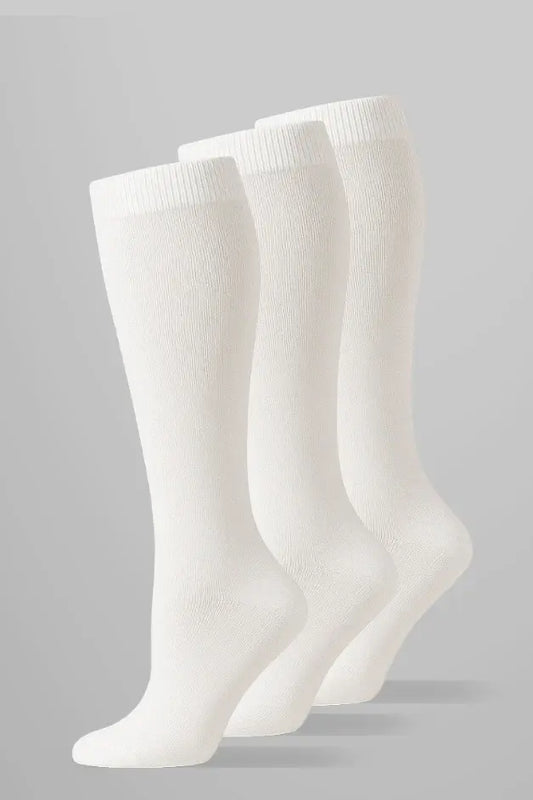 White Compression Sock 3-Pack