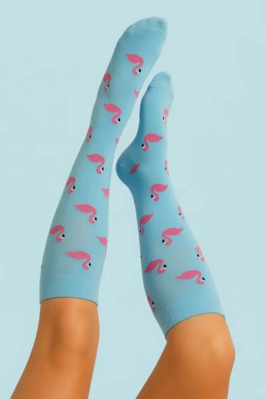 Calcetines de compresión Flamingo Azul