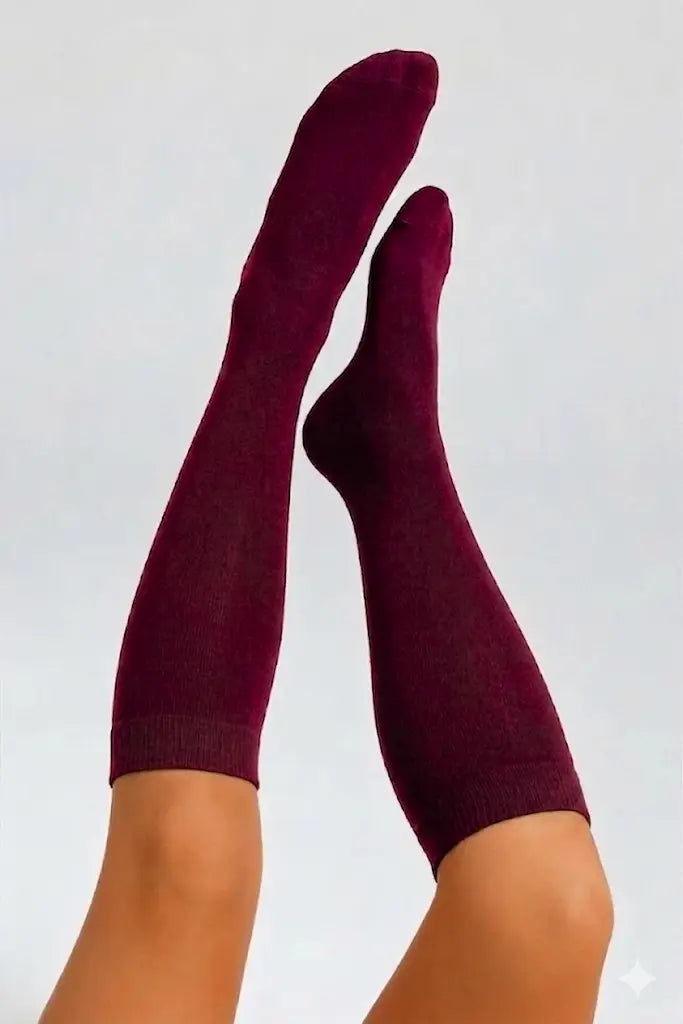 Burgundy Compression Socks