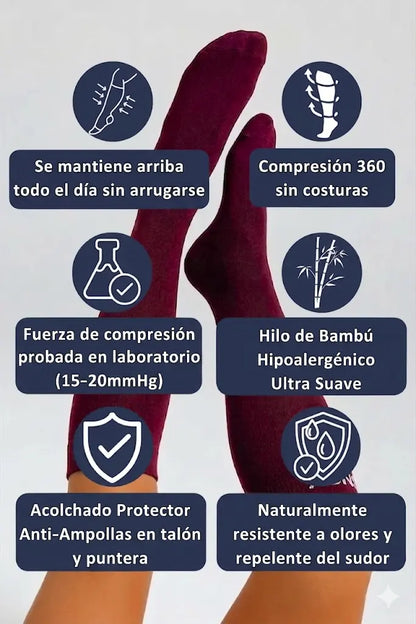Burgundy Compression Socks
