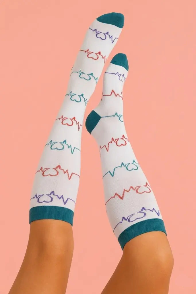 Compression Socks Beat White