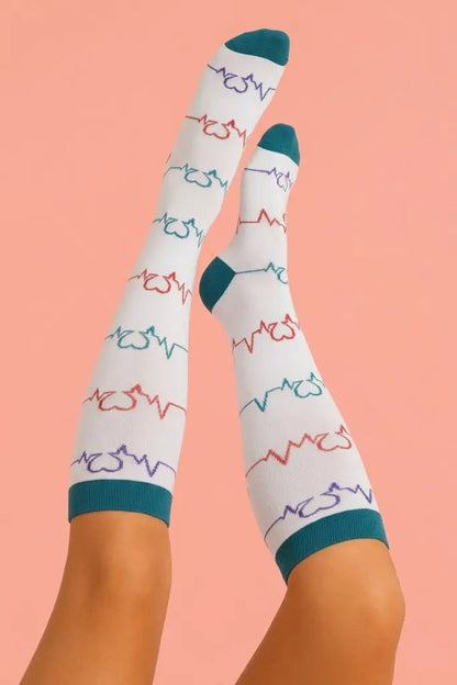 Compression Socks Beat White